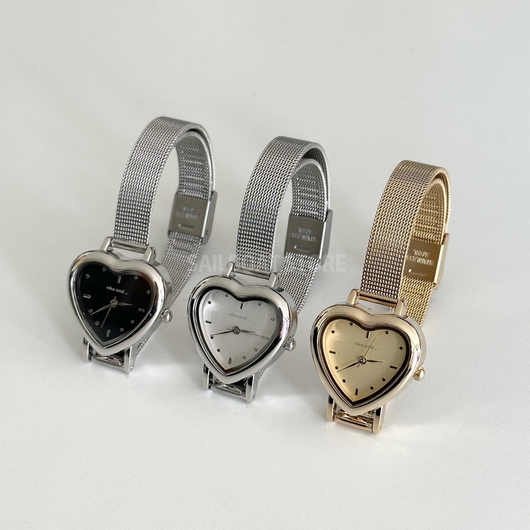 #現貨 🇯🇵日本 niko and Heart Mesh Watch 愛心手錶