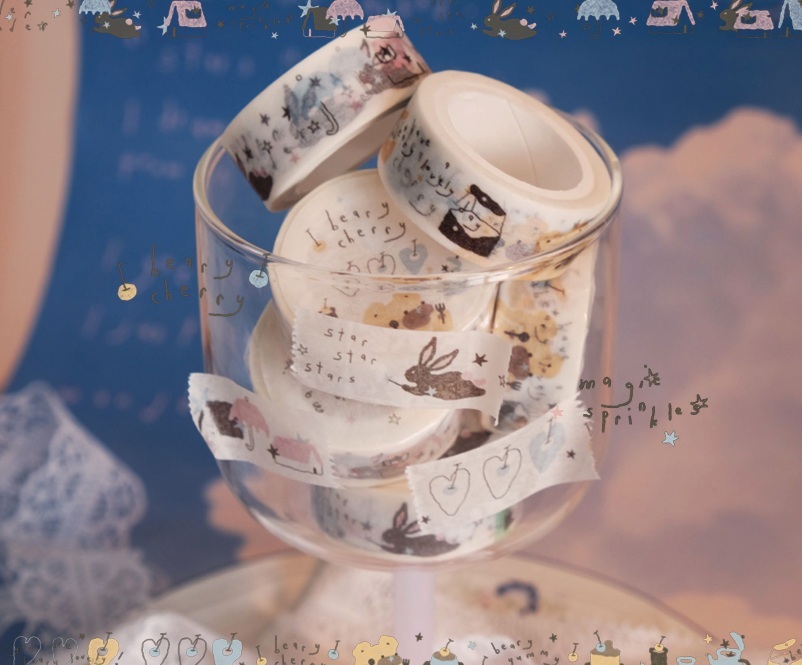 手的溫度bighands．Beary Cherry/Magic Sprinkles 和紙膠帶