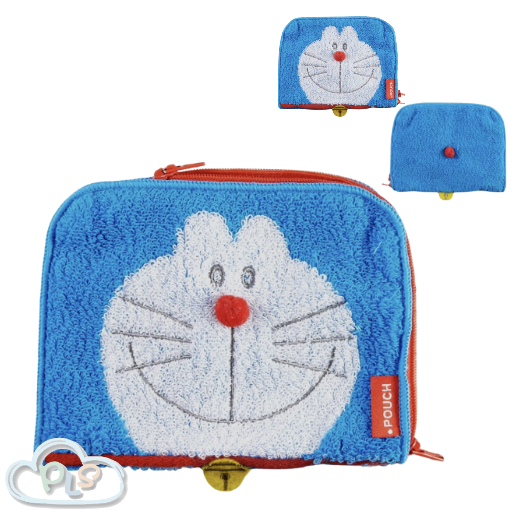 現貨 FACE 毛巾POUCH 藍色 多啦A夢 eyeup #22652