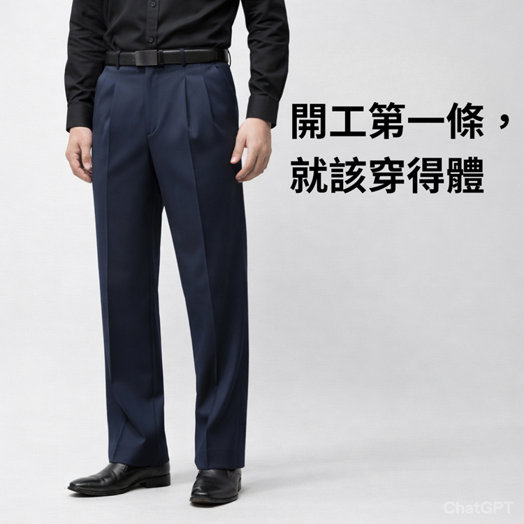 甄褲｜高密織・挺版 打摺高腰西裝褲｜直筒剪裁・多色可選（31~42吋）免費改長