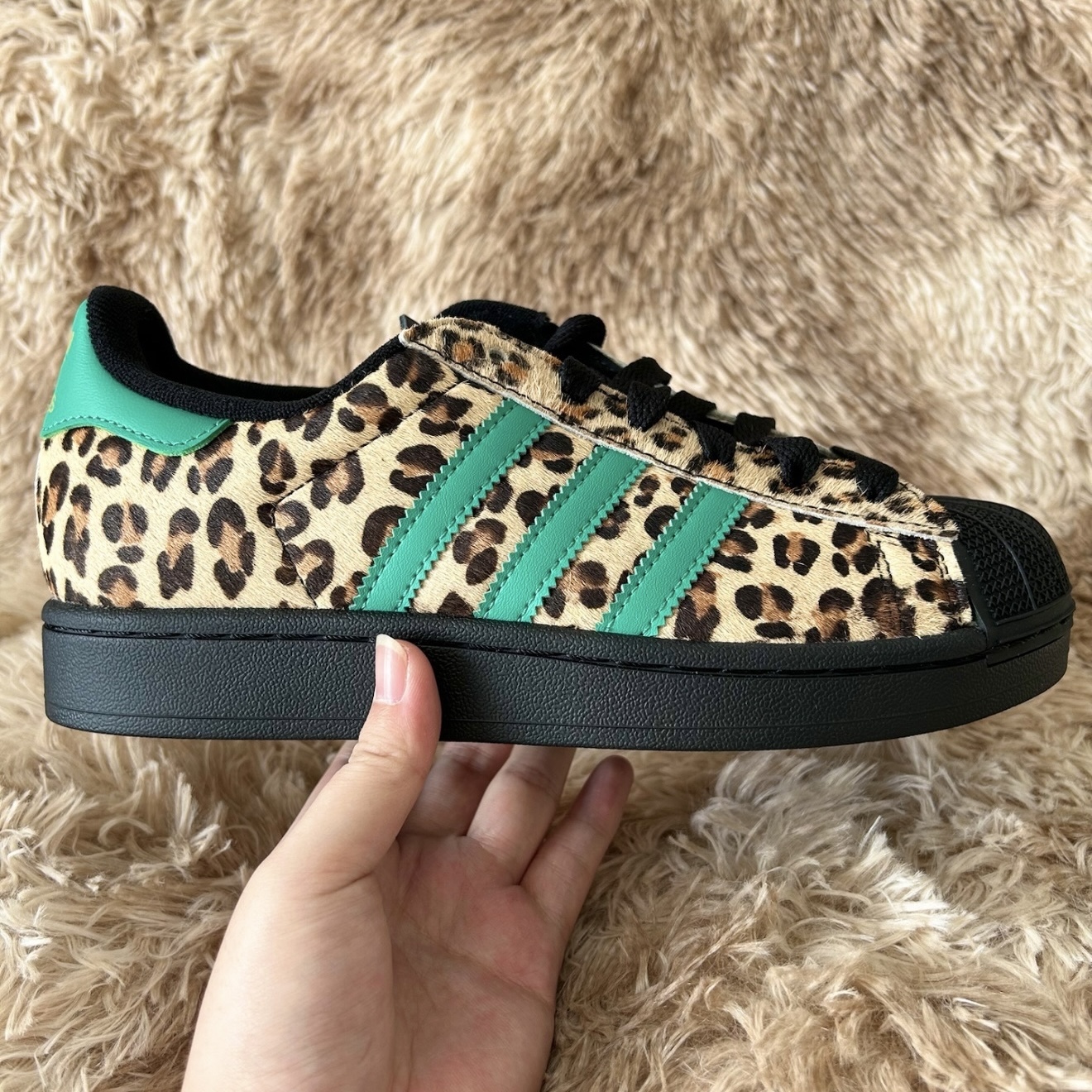 ADIDAS ORIGINALS SUPERSTAR II W 豹紋 綠線 休閒鞋 愛迪達 JP8165