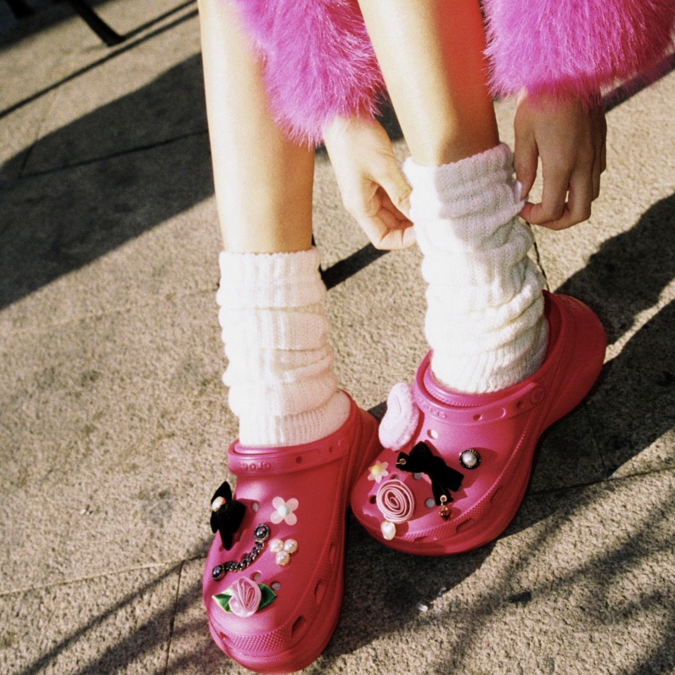 CROCS BAE CLOG 桃紅 洞洞鞋 復古 休閒 克駱格 206302-6ZQ