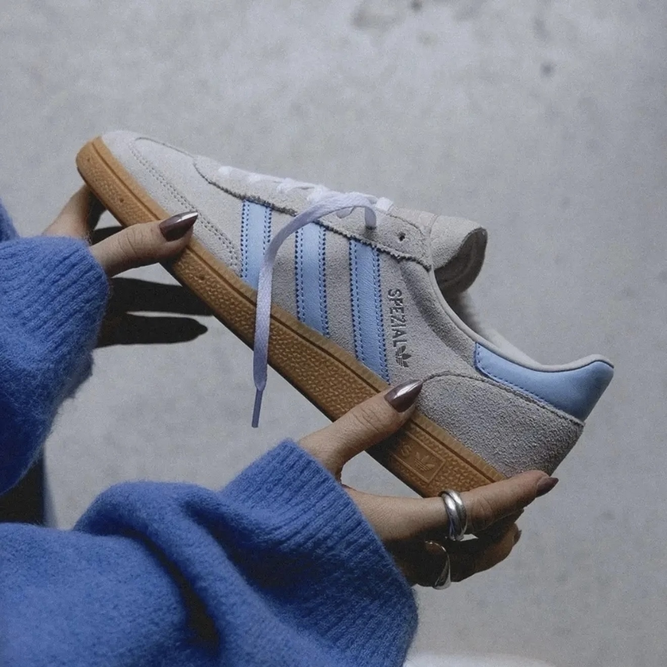 ADIDAS ORIGINALS SPEZIAL 寶寶藍 灰底 休閒鞋 運動鞋 女鞋 三葉草 JS0241