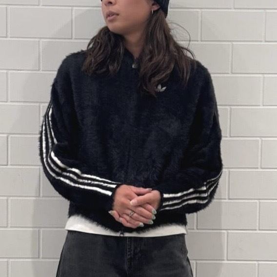 ADIDAS ORIGINALS 黑白 針織運動上衣 立領 休閒 KD9395