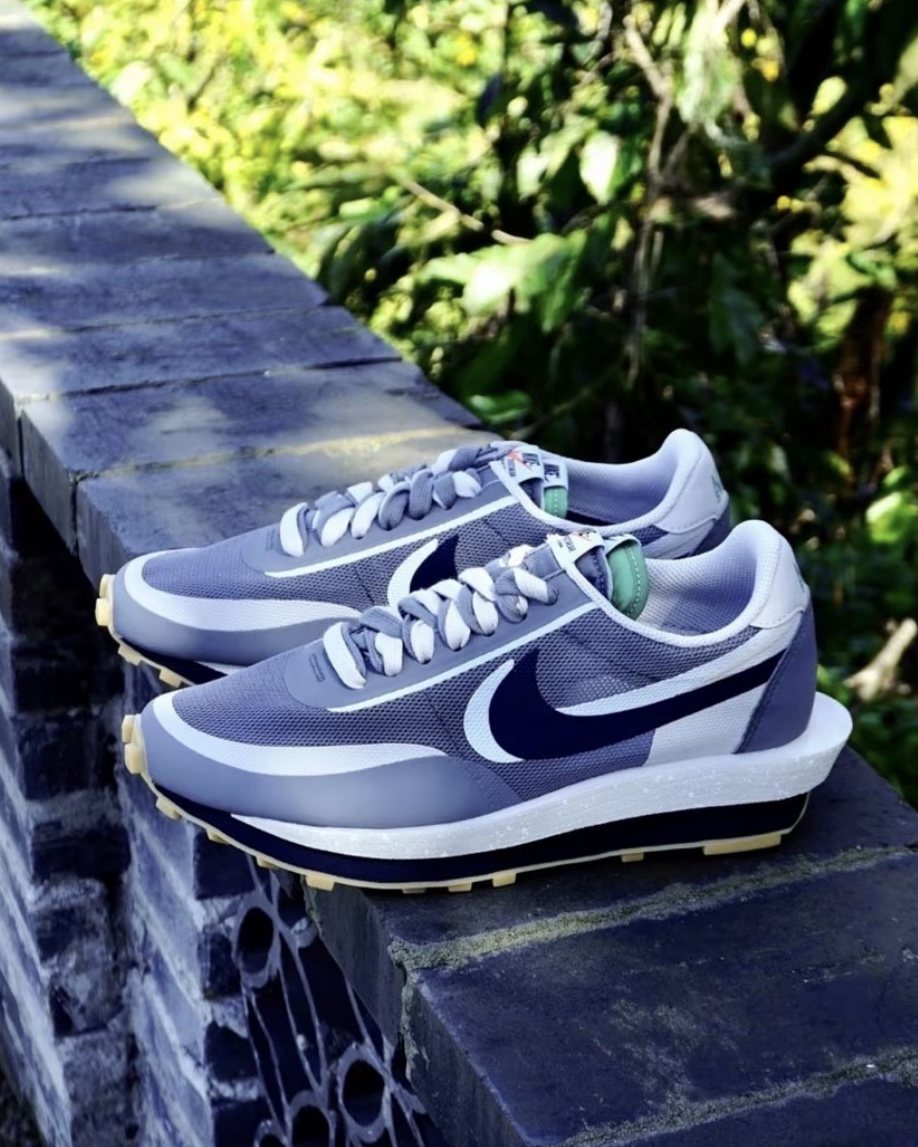Nike LDWAFFLE x Sacai x CLOT 灰藍綠 三方聯名 解構鞋