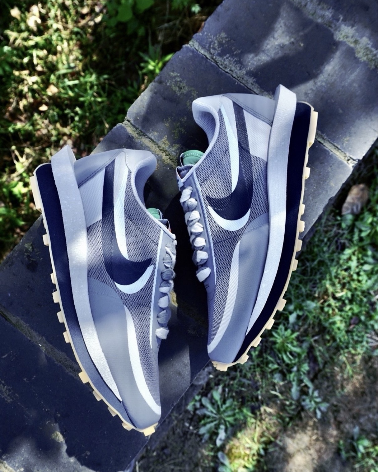 Nike LDWAFFLE x Sacai x CLOT 灰藍綠 三方聯名 解構鞋