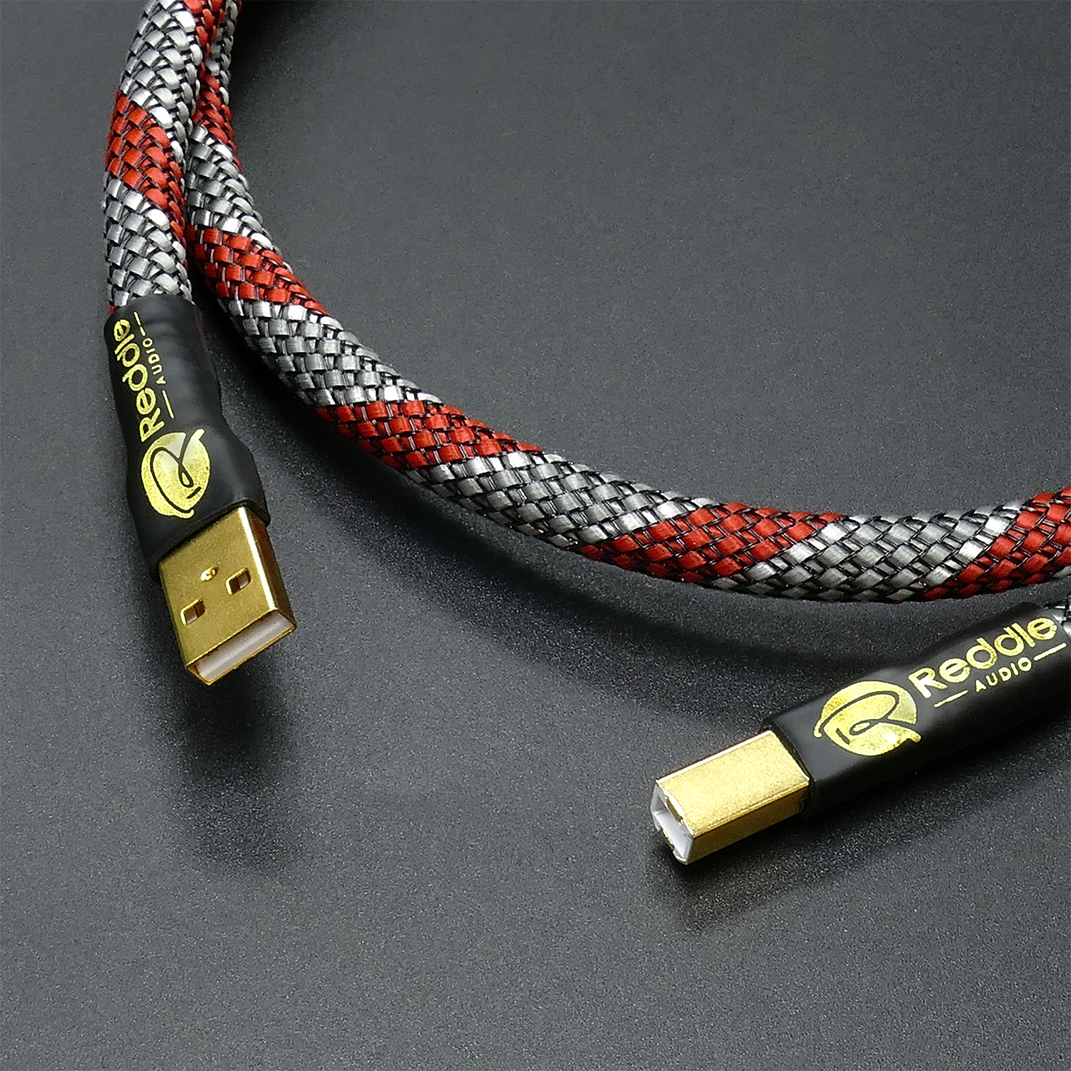 Reddle Audio – RU-ABE10 音響用 USB 線 | USB-A > USB-B | 純銅鍍銀 | 0.5/1/1.5M