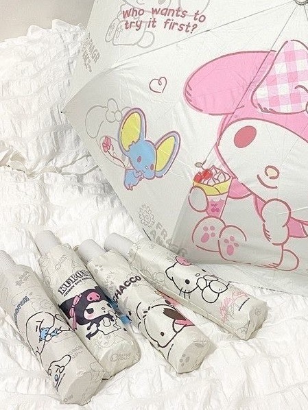 代購-Sanrio三麗鷗 xHello Kitty凱蒂貓 自動傘 晴雨兩用 黑膠遮陽 防曬防紫外線 太陽傘 雨傘 共五款