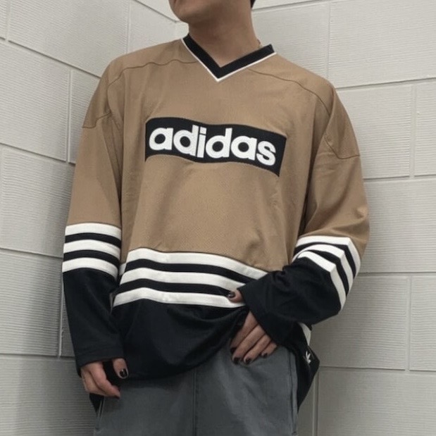 ADIDAS ORIGINALS 奶茶 淺棕 冰球風 運動上衣 休閒 JY0251
