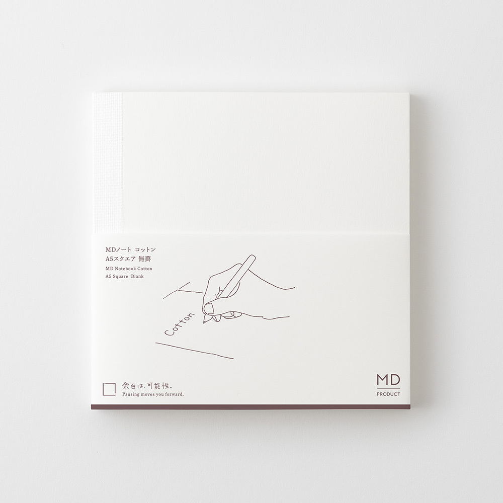 A5 正方形 棉紙 Cotton 空白 MD 筆記本｜MD PRODUCTS 日本