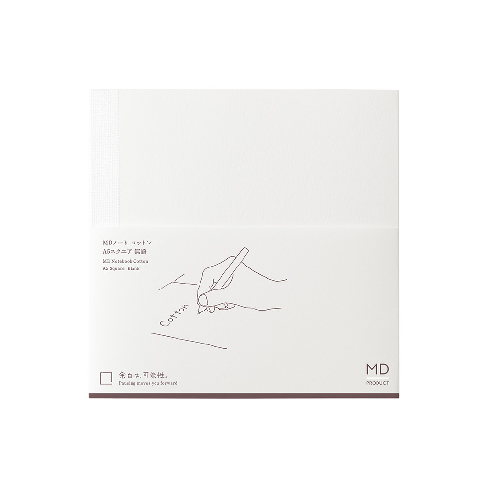 A5 正方形 棉紙 Cotton 空白 MD 筆記本｜MD PRODUCTS 日本