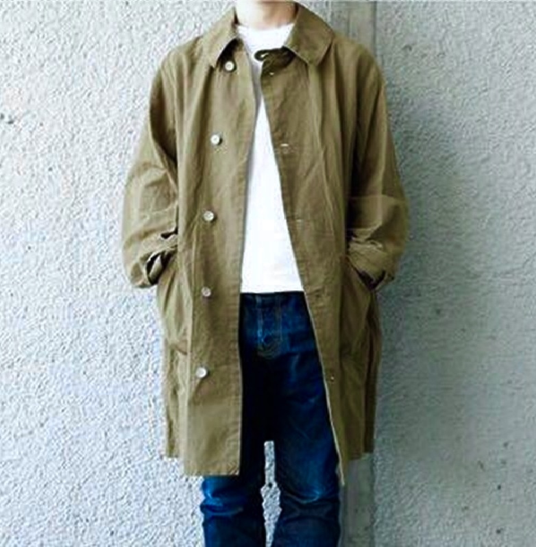 VISVIM GREASE MONKEY COAT (C/LI) - OLIVE