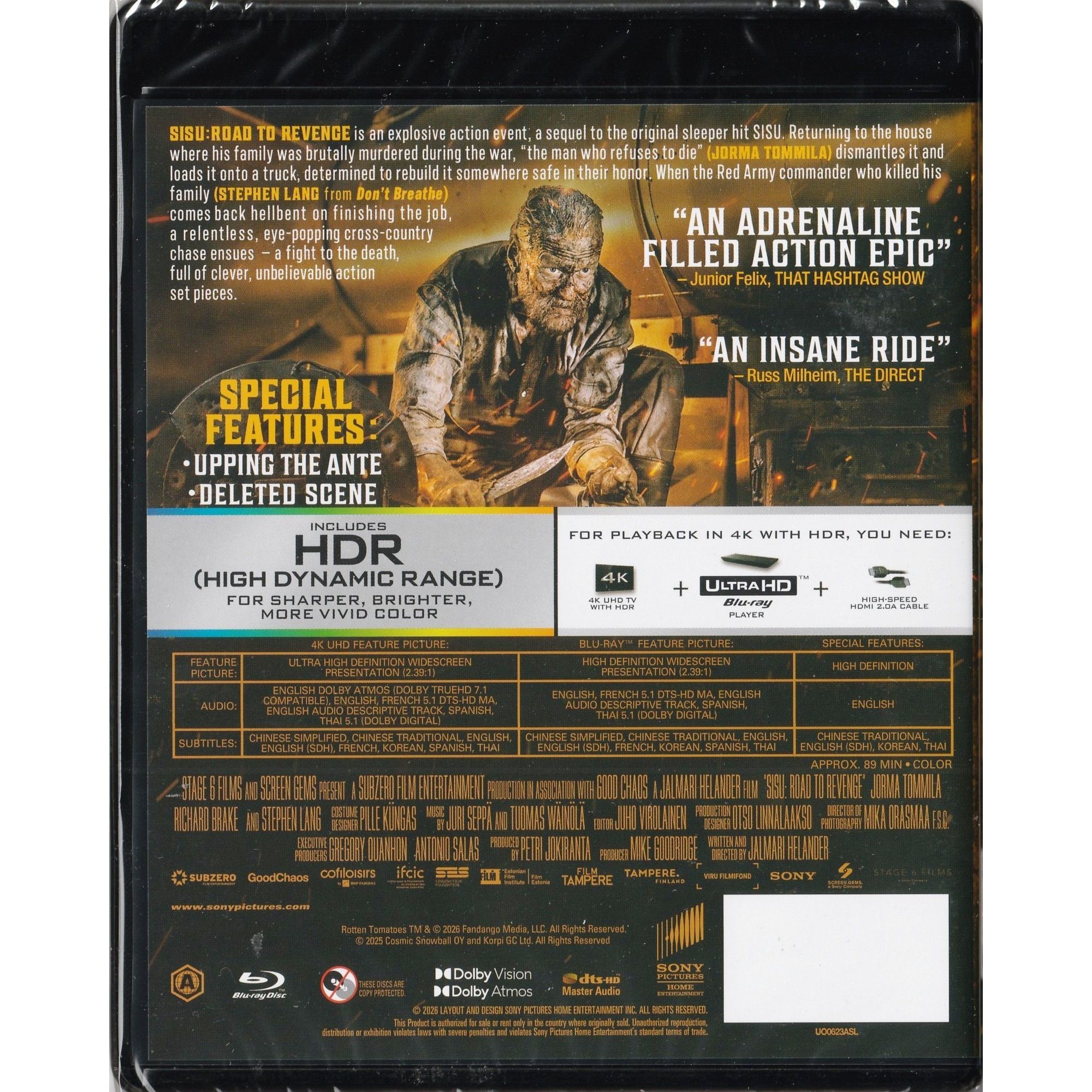 Sisu：復仇之路 (2025) (4K Ultra HD + Blu-ray)