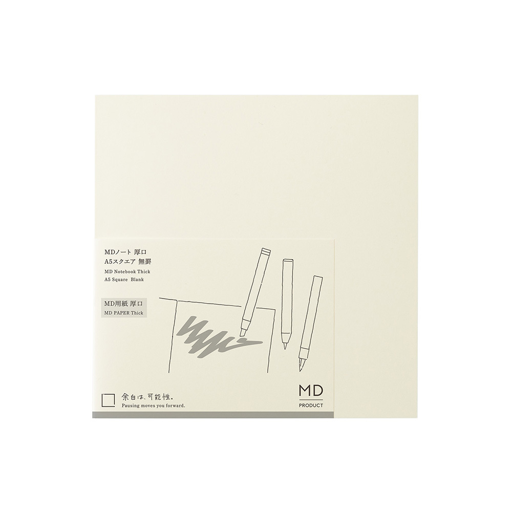 A5 正方形 厚紙 空白 MD 筆記本｜MD PRODUCTS 日本
