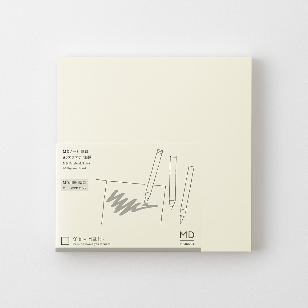 A5 正方形 厚紙 空白 MD 筆記本｜MD PRODUCTS 日本