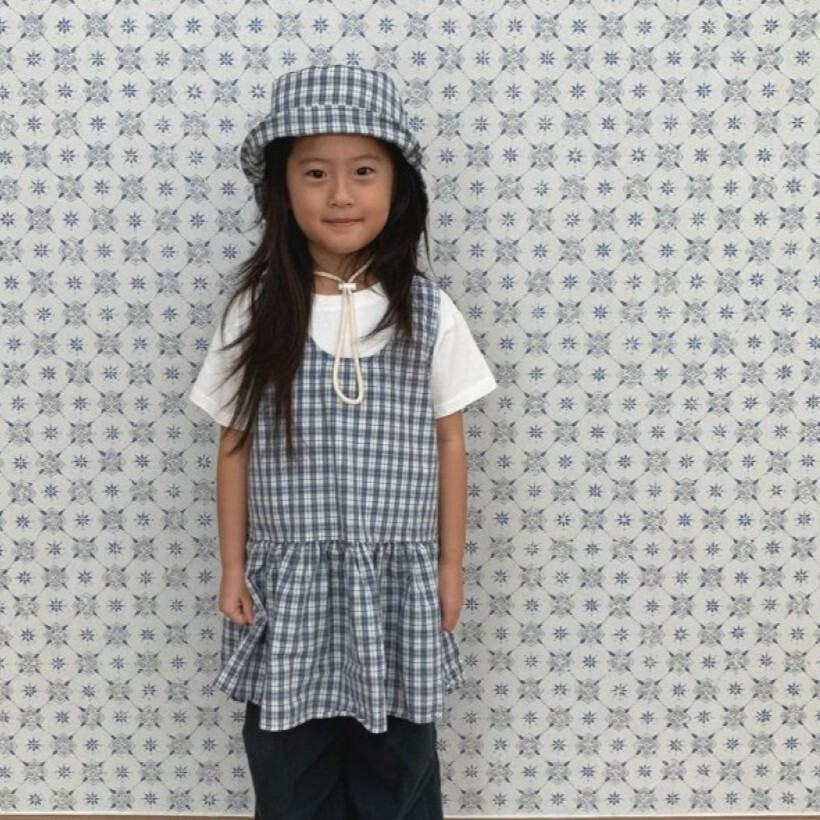 90-160 Gou 格紋背心洋裝 2色