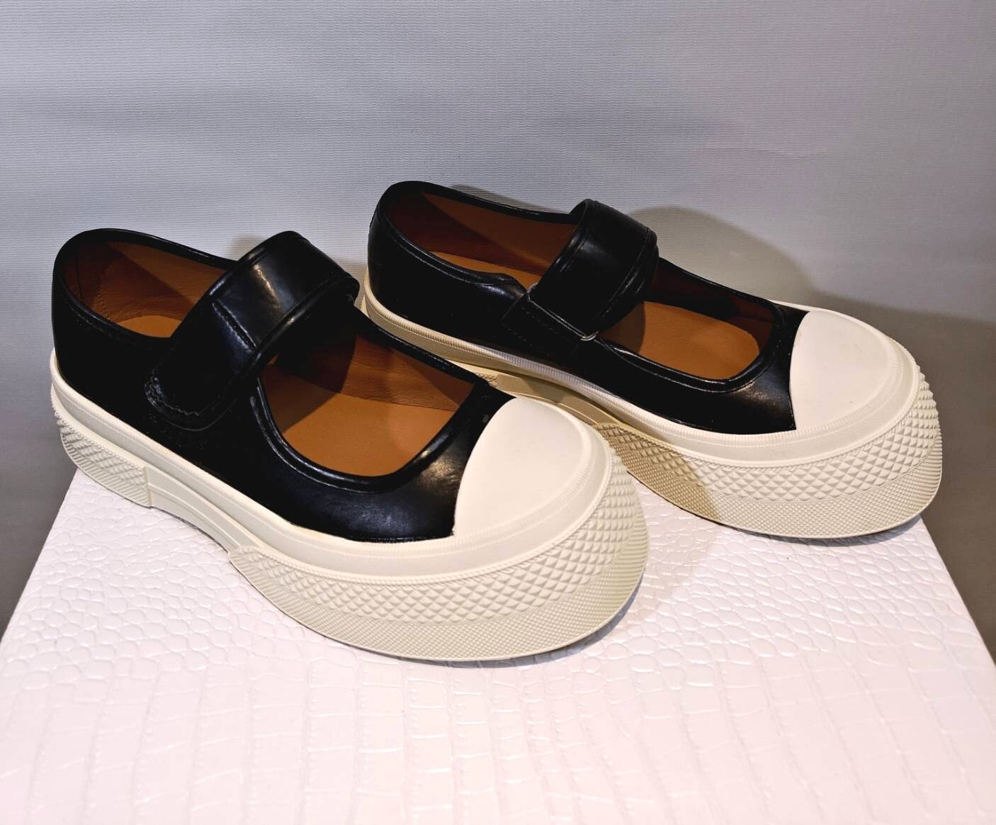 法式復古厚底瑪莉珍運動休閒鞋 37碼 (S55)