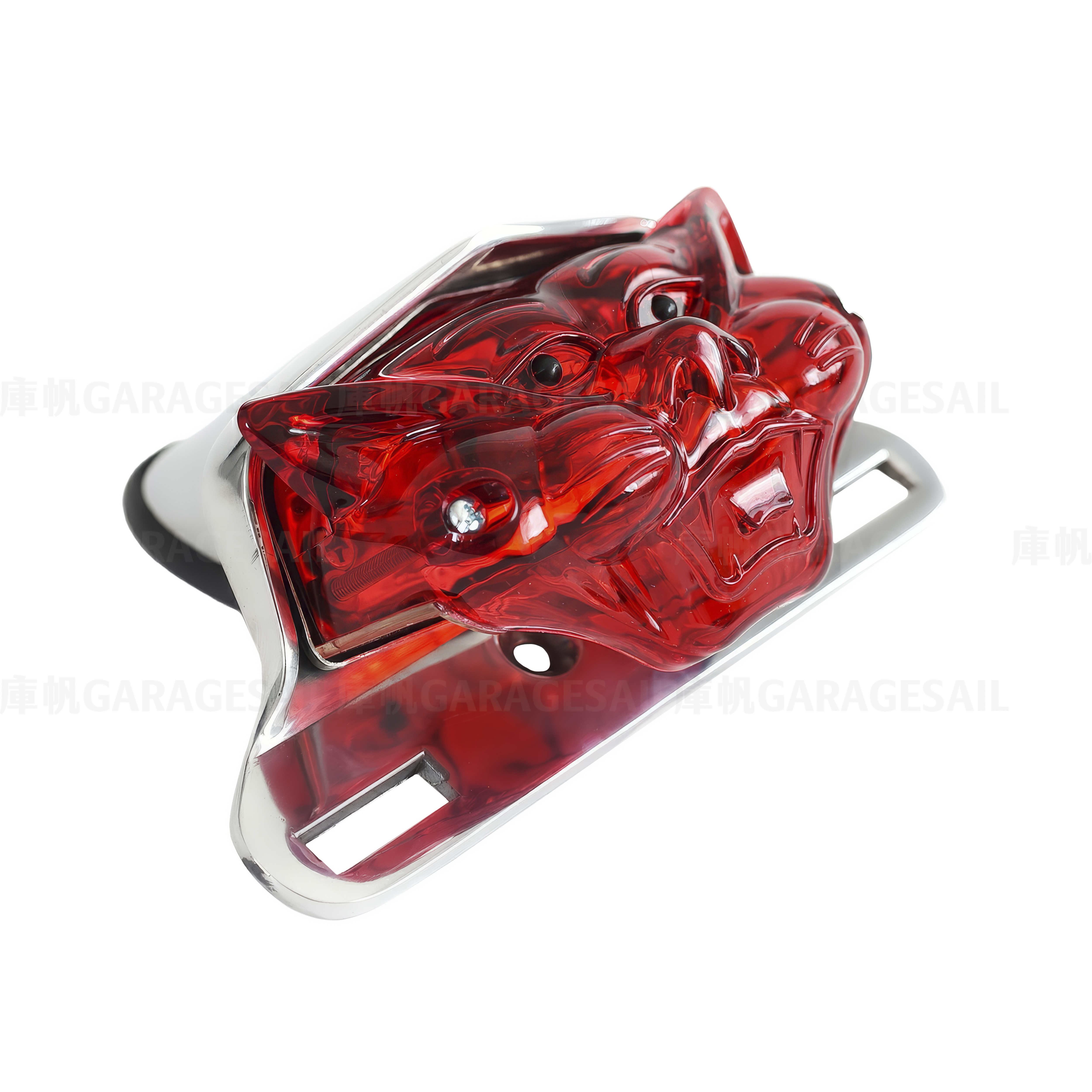 LED 牌架式 尾燈 貓臉 平燈座 - 拋光銀