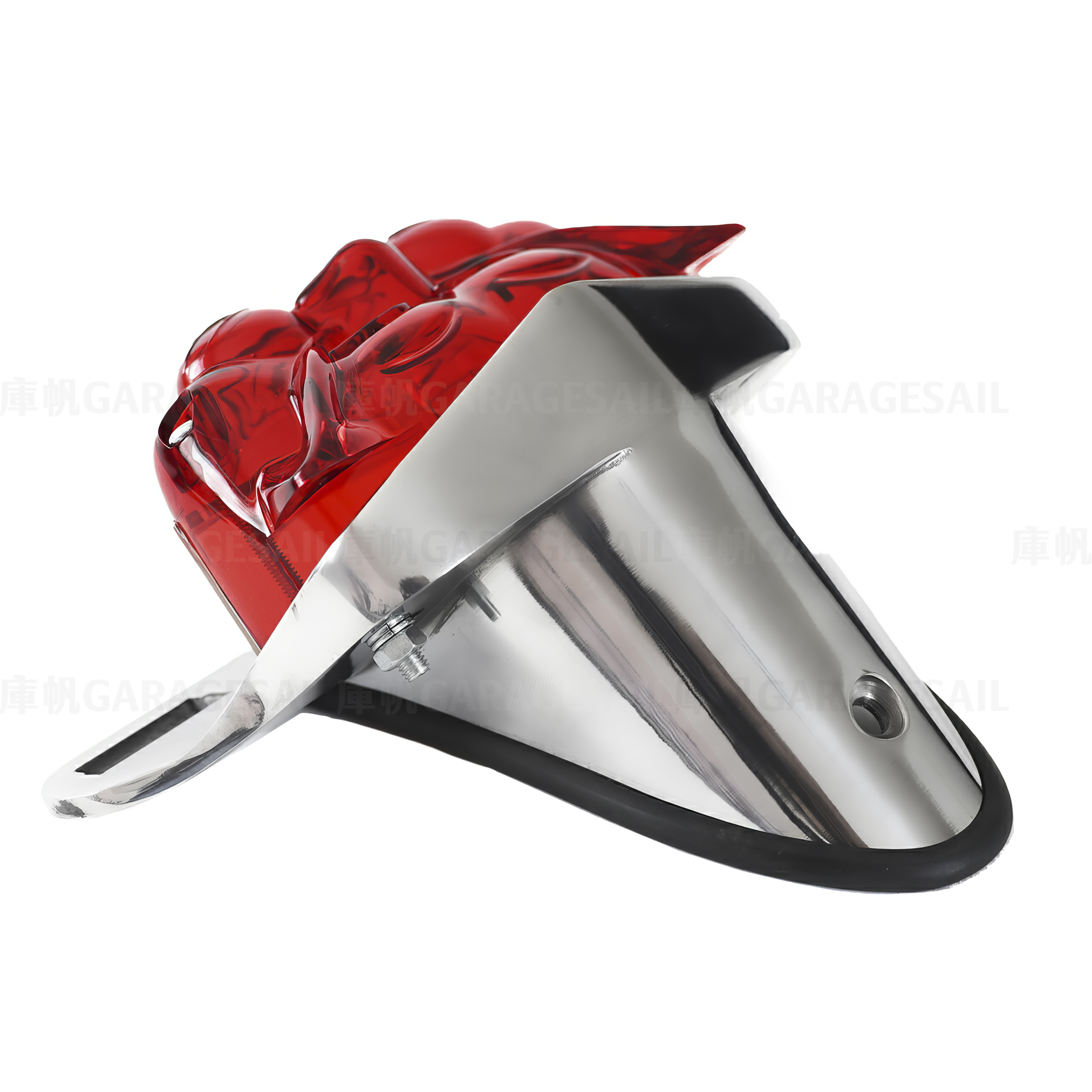 LED 牌架式 尾燈 貓臉 平燈座 - 拋光銀