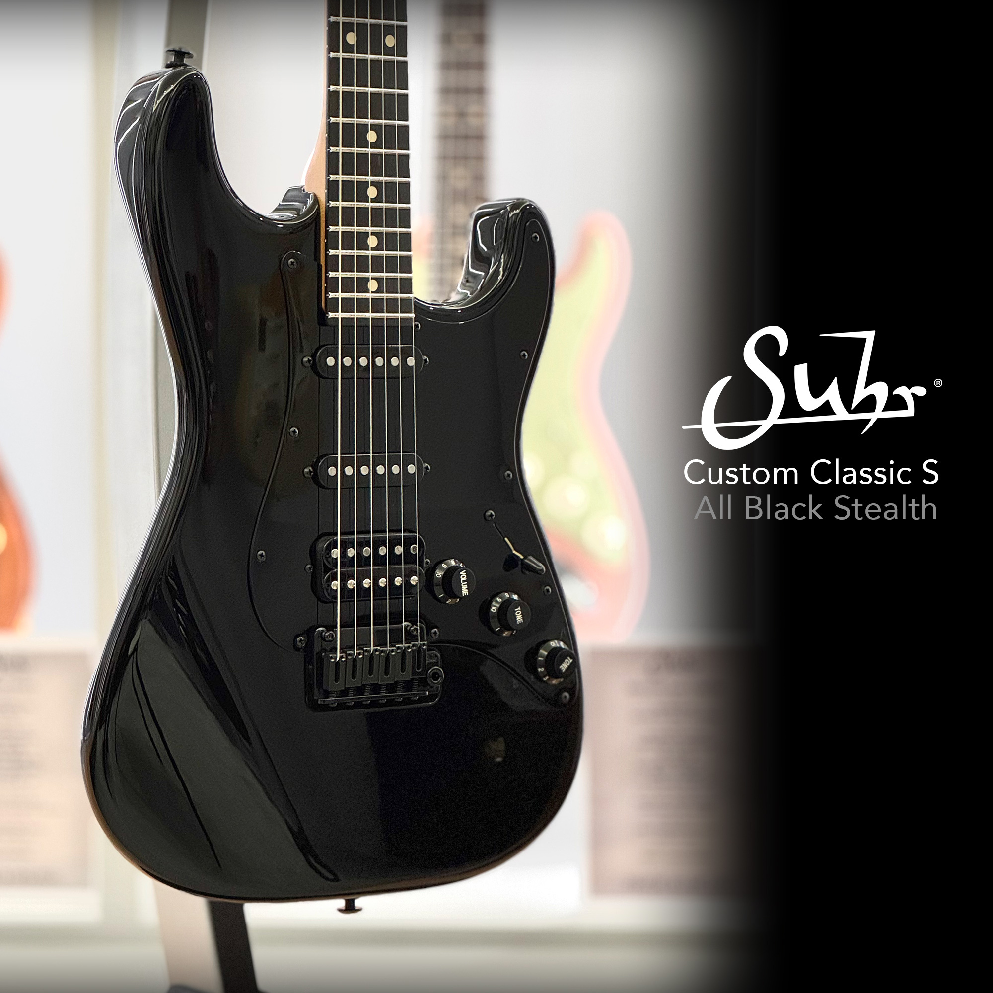 Suhr Custom Classic S Black Stealth 電吉他 John Suhr 監製