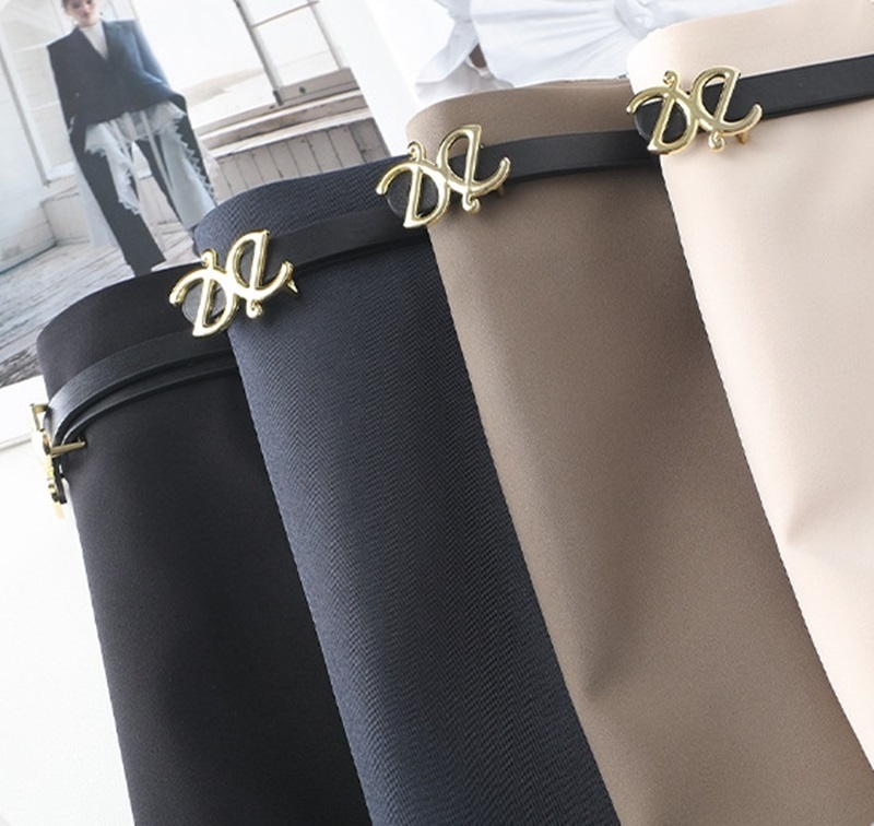 後開衩西裝中長裙 四色