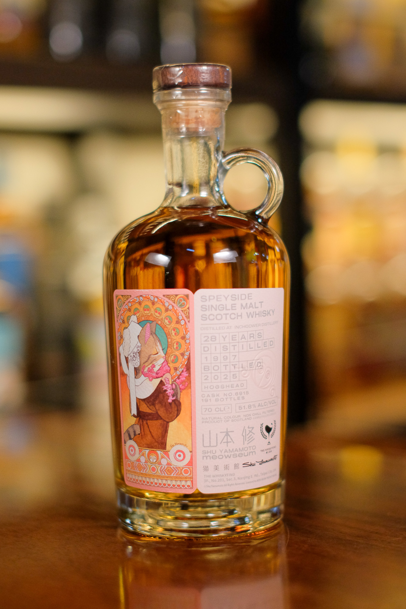 Inchgower 1997/2025 28YO #6915 51.8% The Whiskyfind《猫美術館 - 懸崖上的石楠喵》