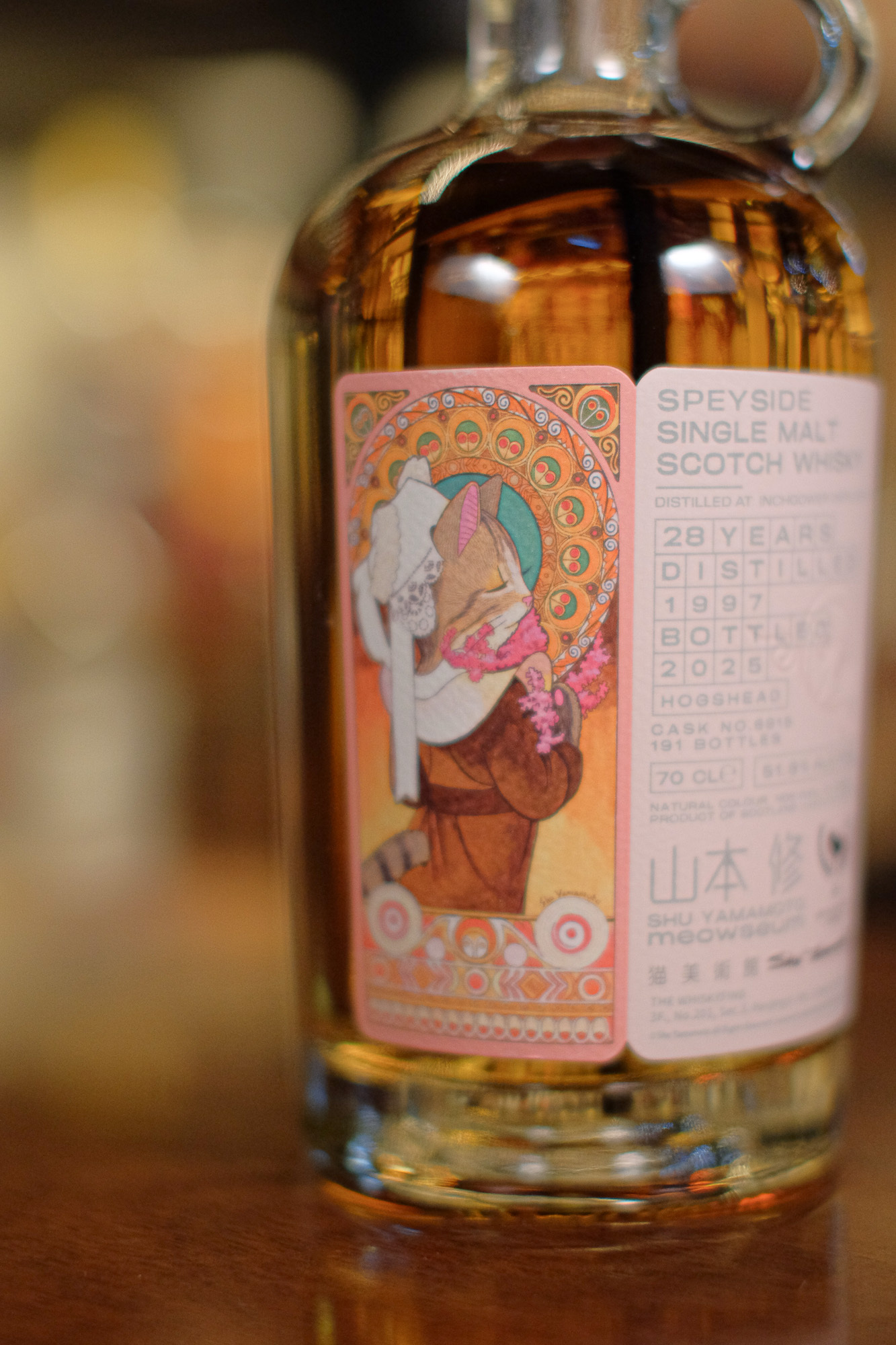 Inchgower 1997/2025 28YO #6915 51.8% The Whiskyfind《猫美術館 - 懸崖上的石楠喵》