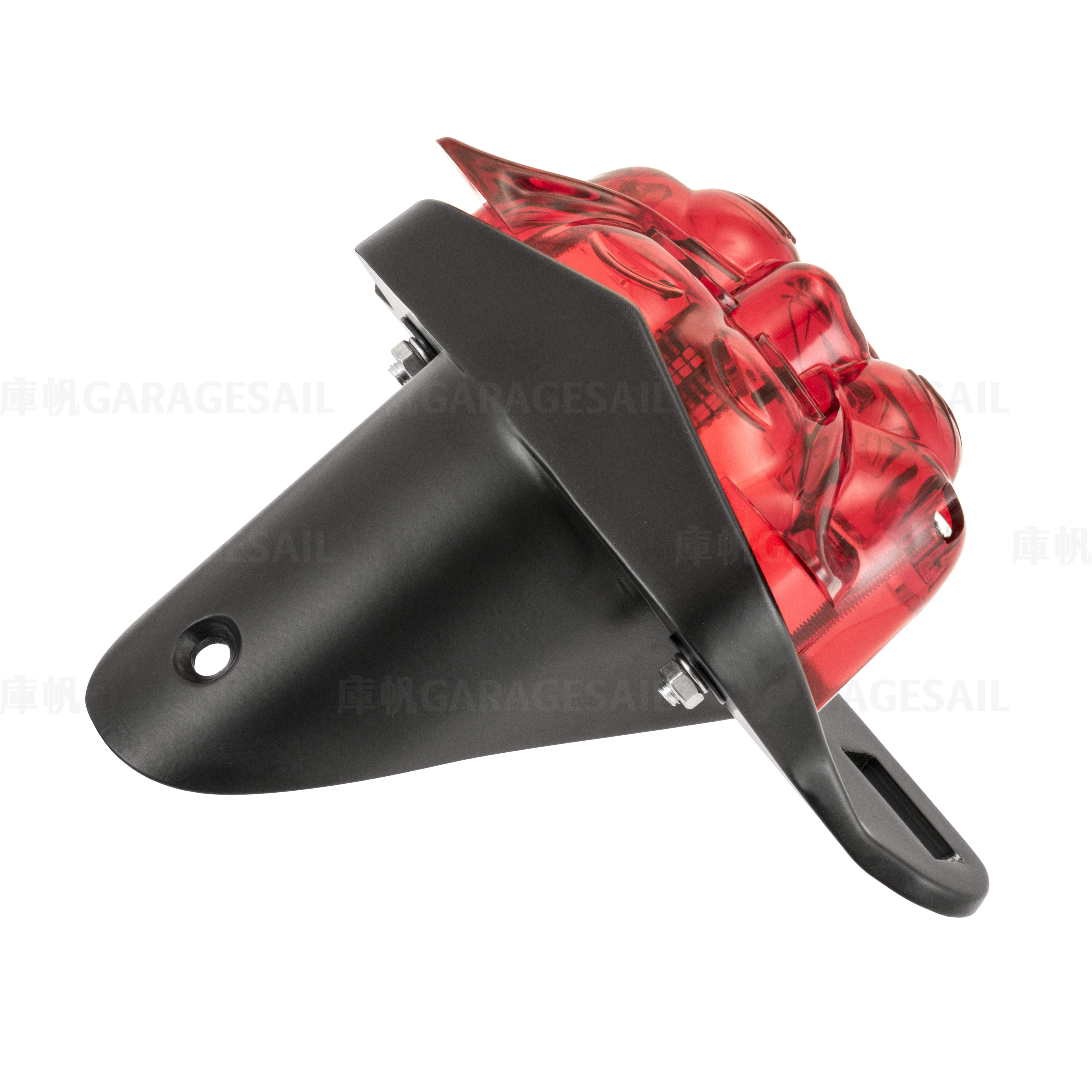 LED 牌架式 尾燈 貓臉 平燈座 - 消光黑