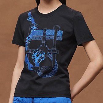 全新HERMES PRINTED MICRO T-SHIRT 40碼 BLUE NIOR H6E4646DA5H40 #BRAND NEW #香榭站正品