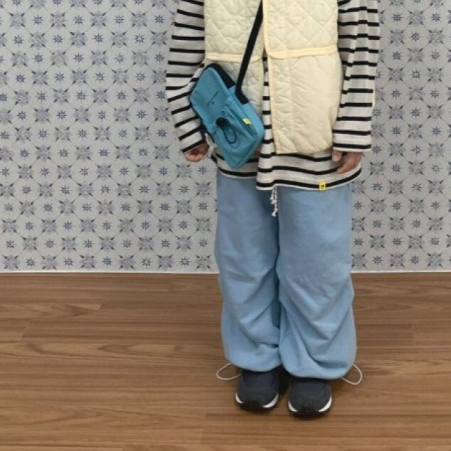 90-160 Gou 打褶繫繩休閒褲 3色