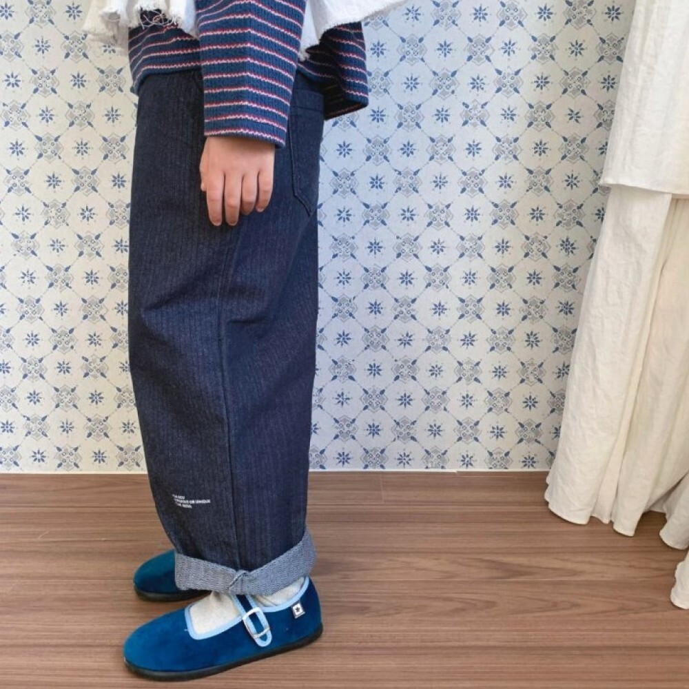 90-160 Gou 小字母牛仔褲 2色