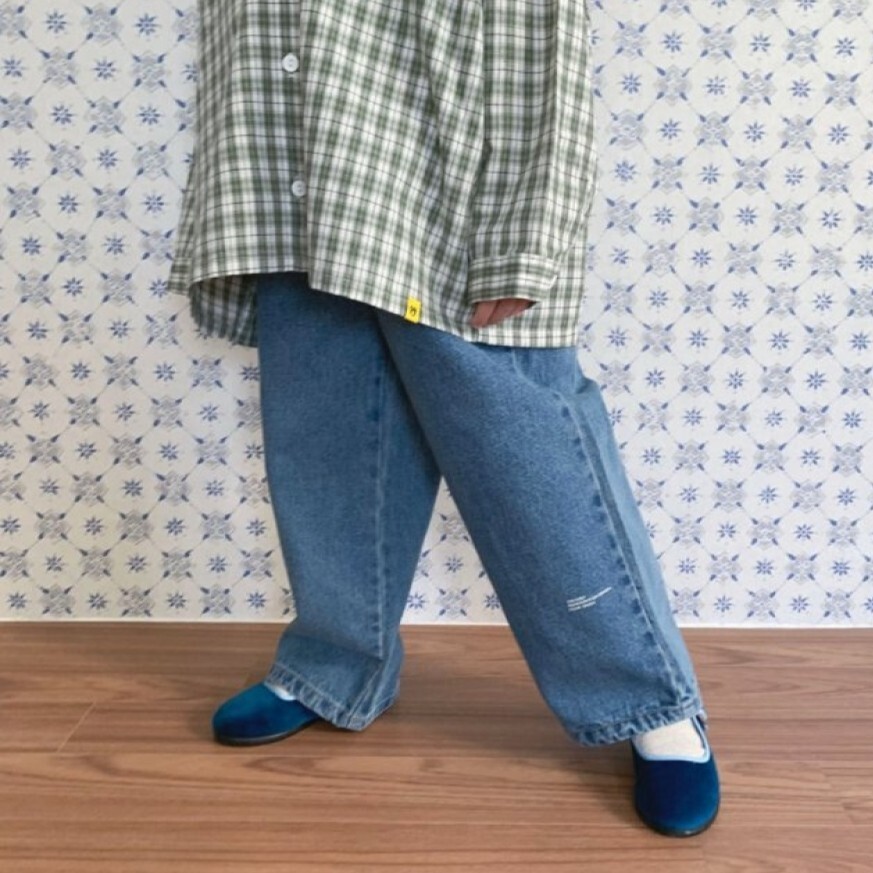 90-160 Gou 小字母牛仔褲 2色