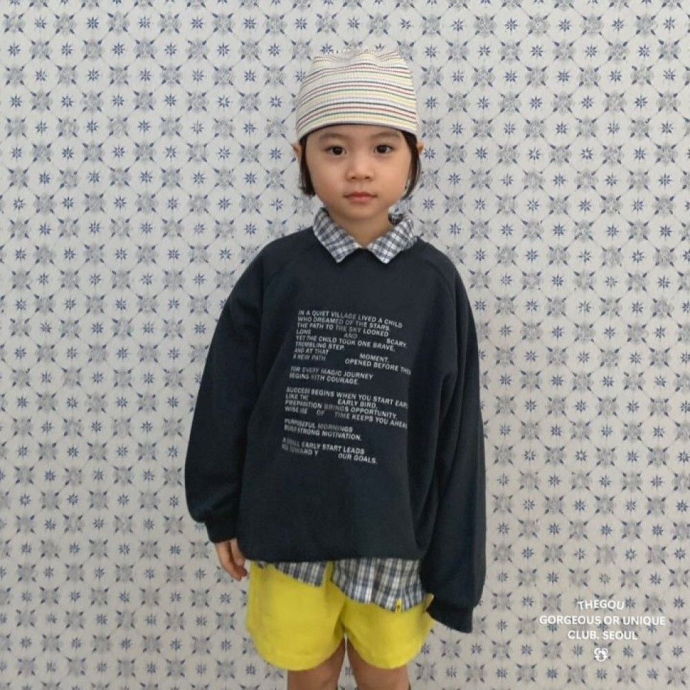 90-160 Gou 前後兩穿字母上衣 2色