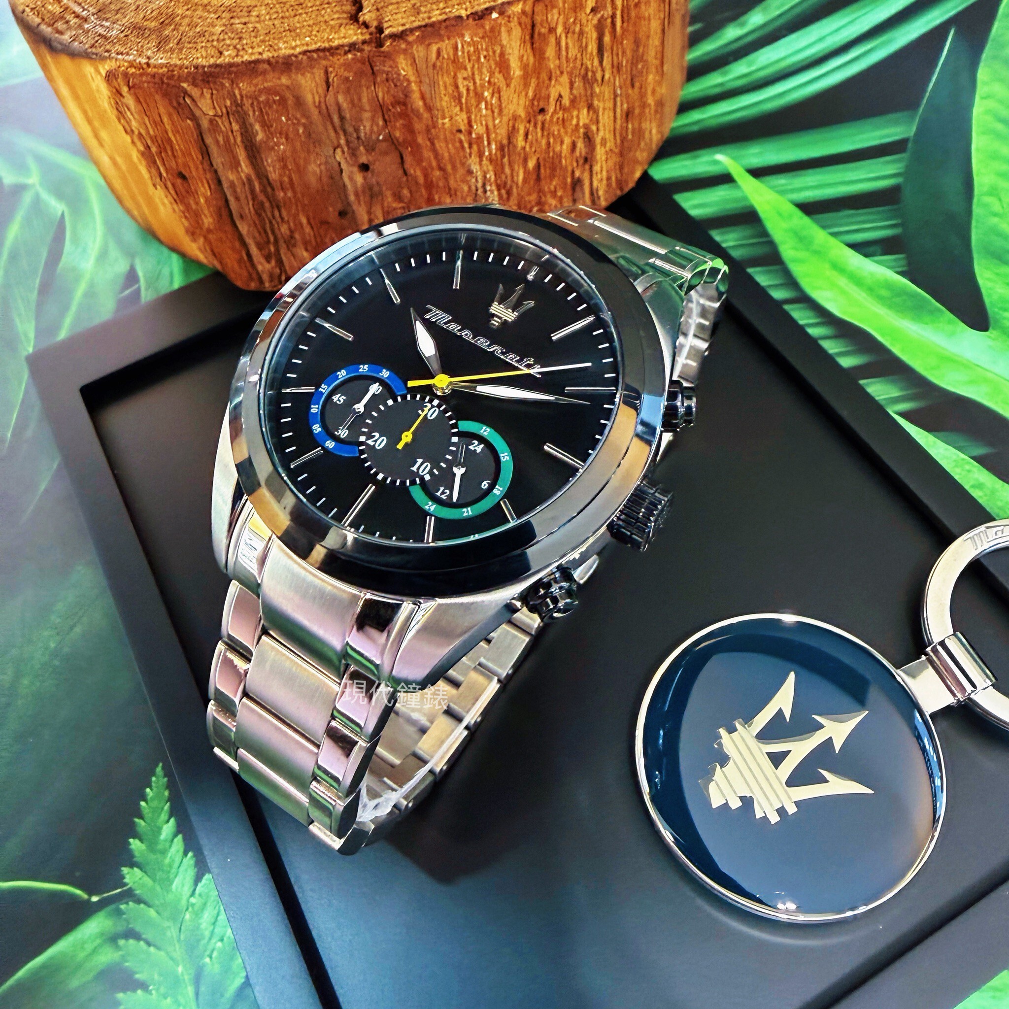 【Maserati 瑪莎拉蒂】長征終站系列 三眼手錶套組R8873612061 45mm 現代鐘錶