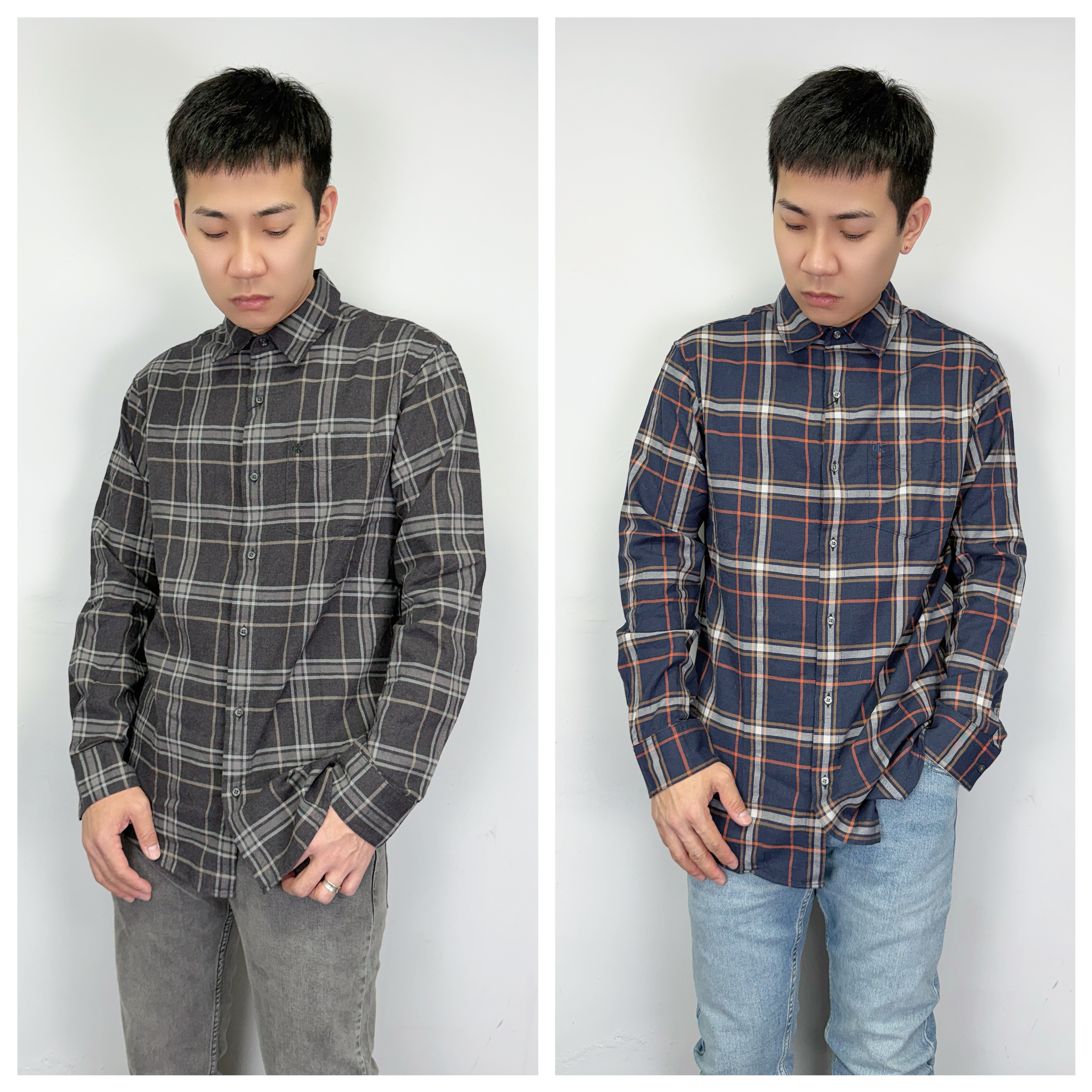 Calvin Klein CK 法蘭絨 格紋襯衫 長袖襯衫