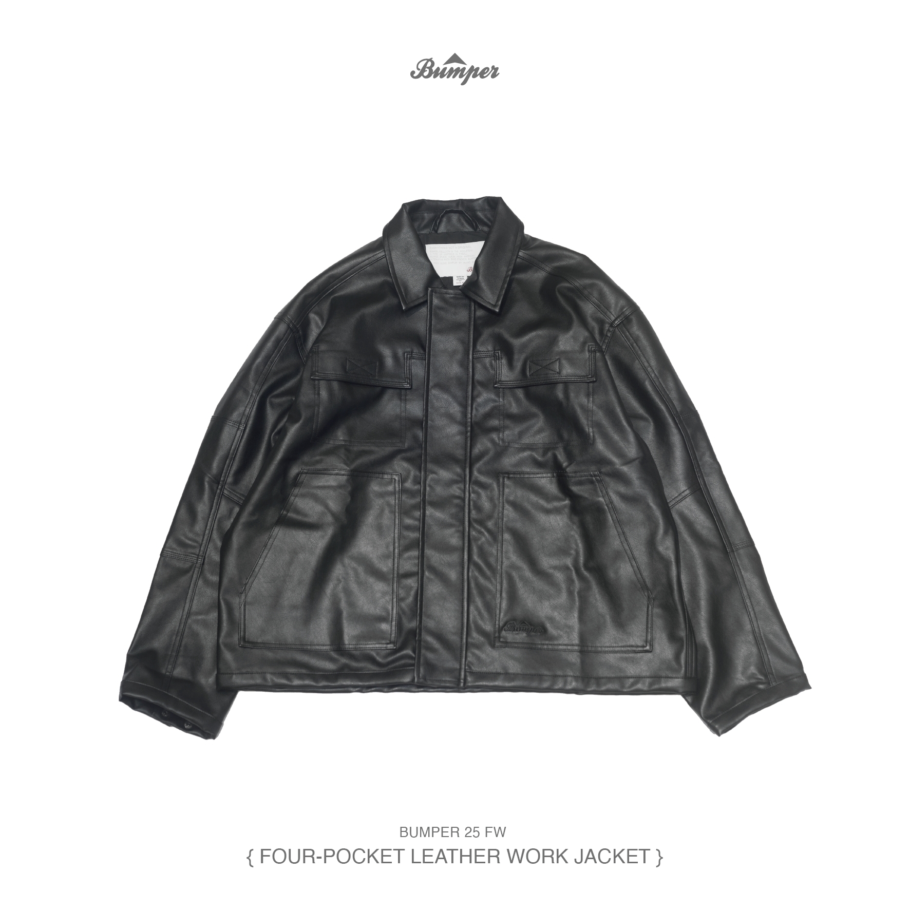 Bumper 25FW Four-Pocket Leather Jacket