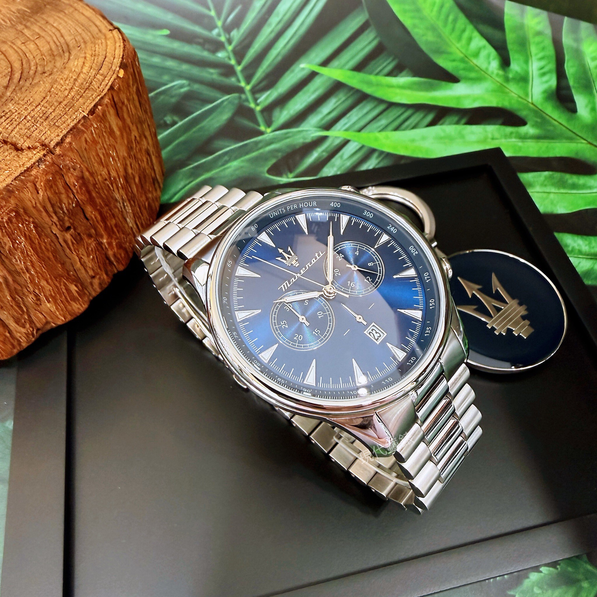 【Maserati瑪莎拉蒂】經典藍面計時腕錶 R8873646005 45mm 現代鐘錶