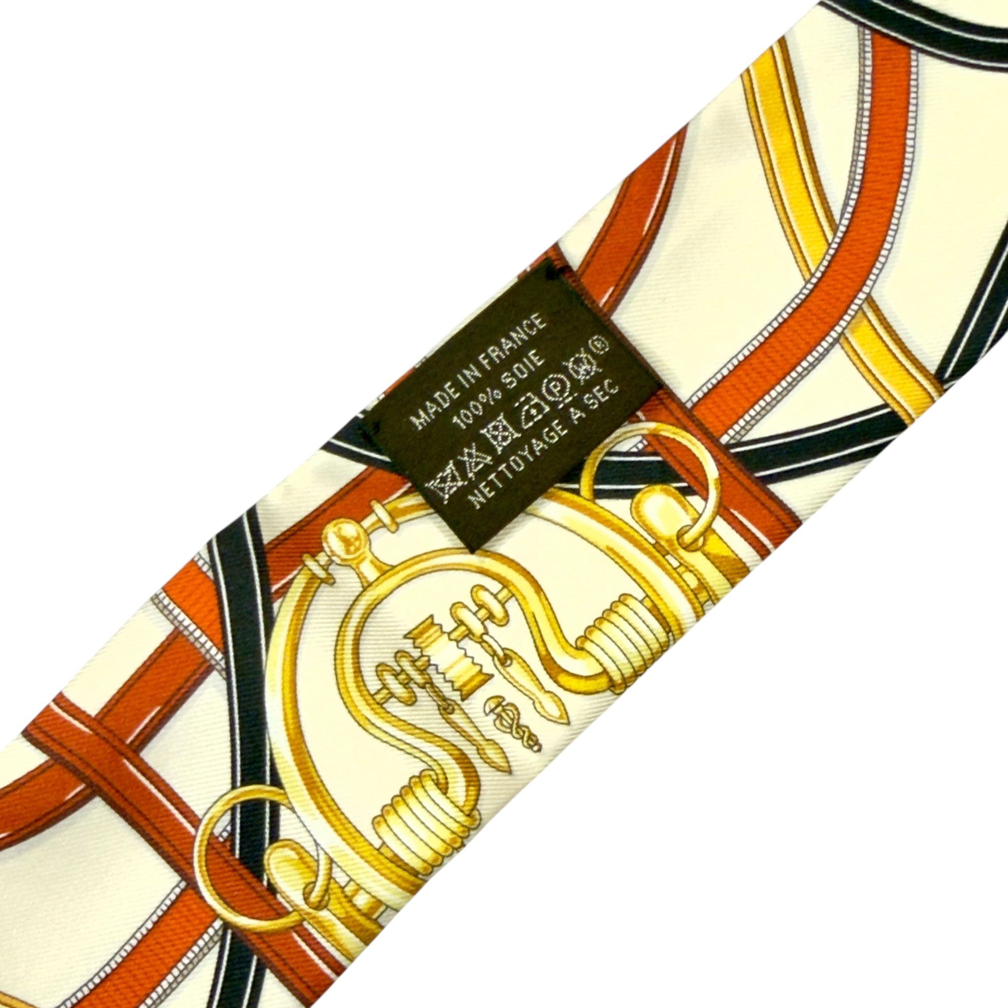 全新HERMES TWILLY HARNAIS LEGENDAIRE 橙/黃/米H064299S 08