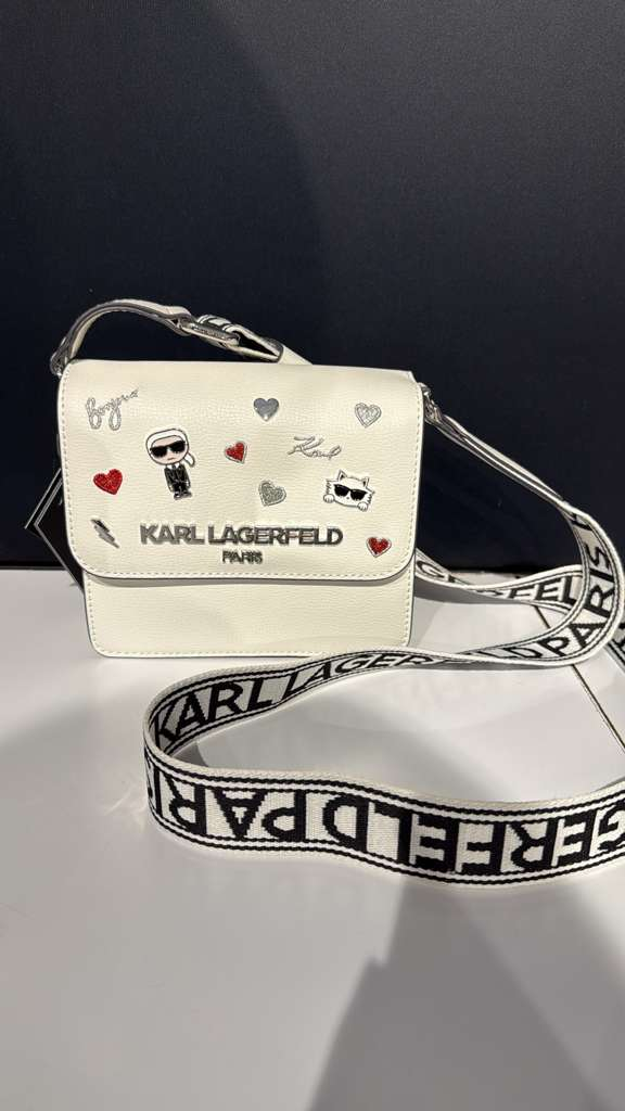 VM004 Karl lagerfiled 白色老佛爺crossbody bag 17x14cm