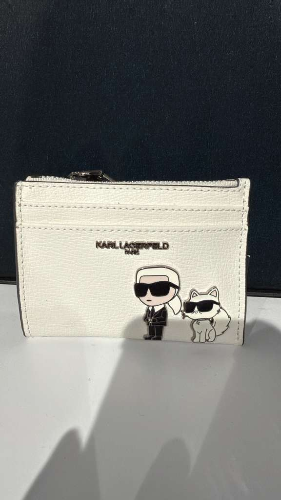 VM009 Karl lagerfiled 白色老佛爺與貓卡包