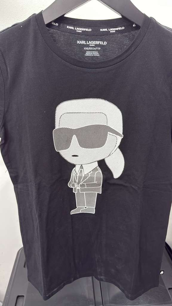 VM034 Karl lagerfiled 黑色老佛爺短袖圓領TEE
