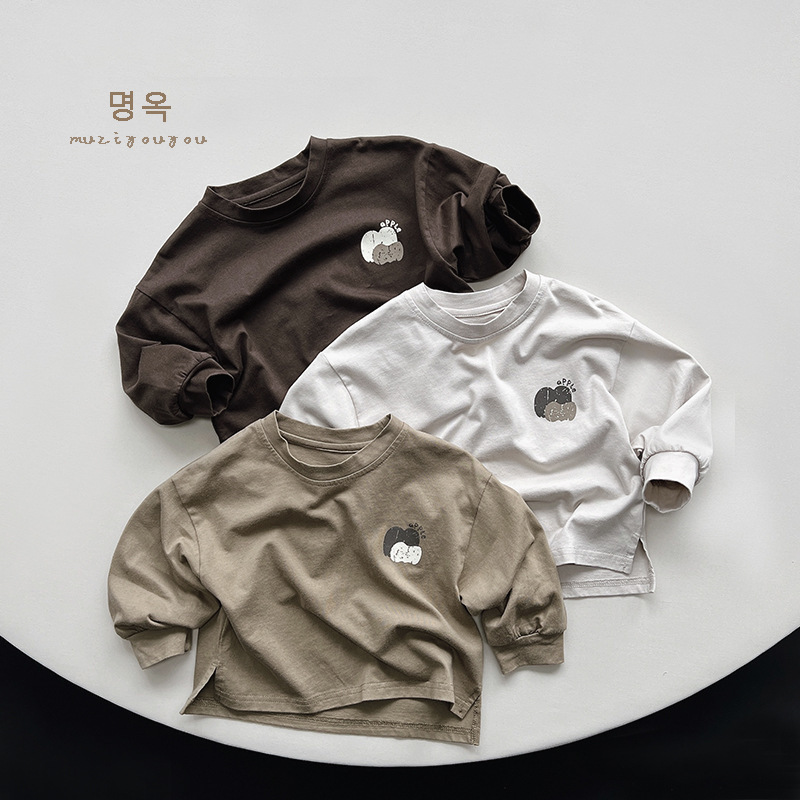 【H0340】日系百搭簡約圖案上衣(80-130)