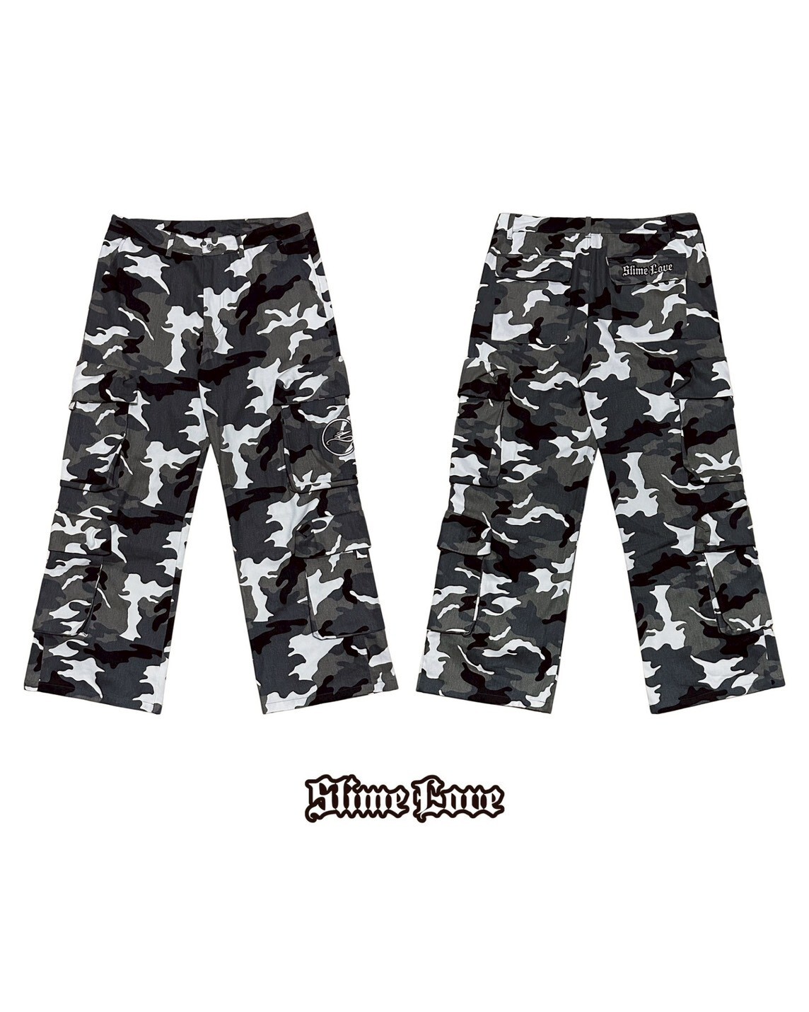 SLIME LOVE 刺繡Logo重磅雪地迷彩工作褲 ‘’ SLIME SNOW CARGO PANTS ‘’