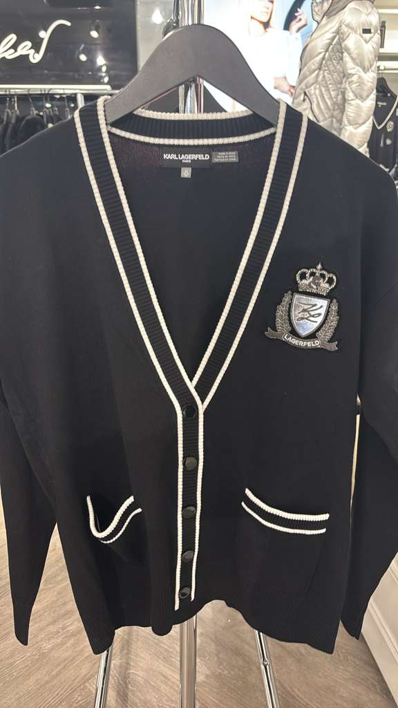VM087 Karl lagerfeld 黑色長袖學院風開胸外套