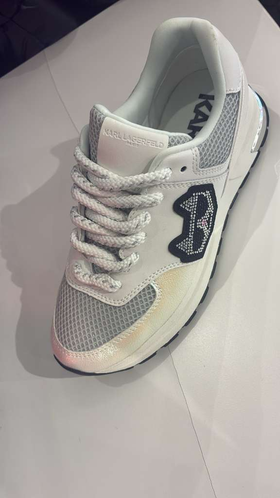 VM088 Karl lagerfeld 白色灰邊LOGO波鞋