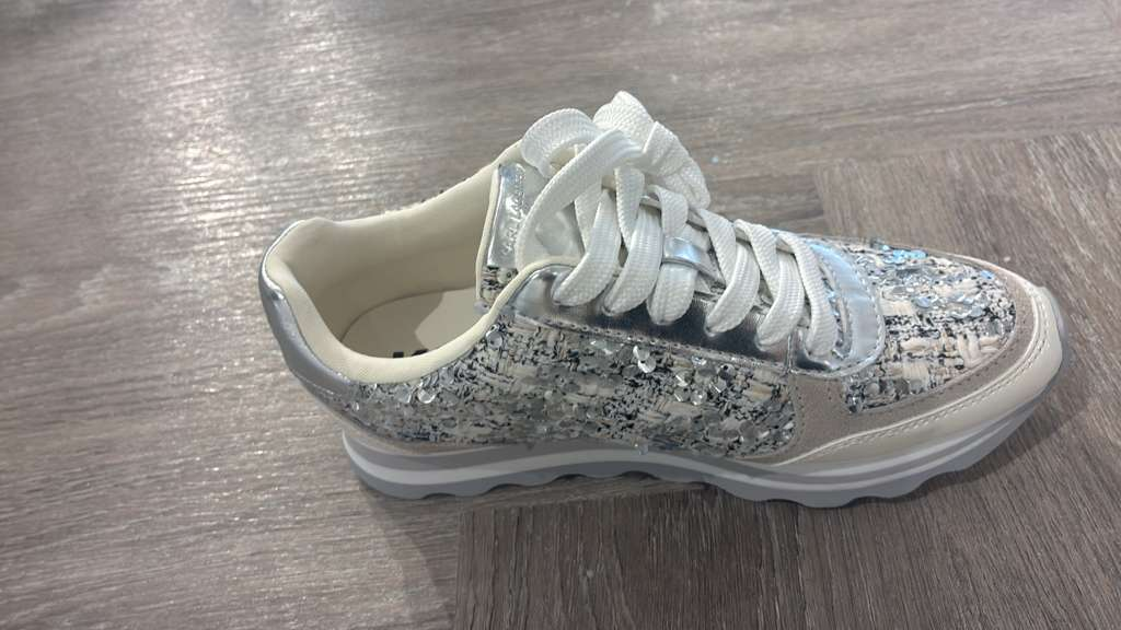 VM091 Karl lagerfeld 銀色閃片老佛爺波鞋