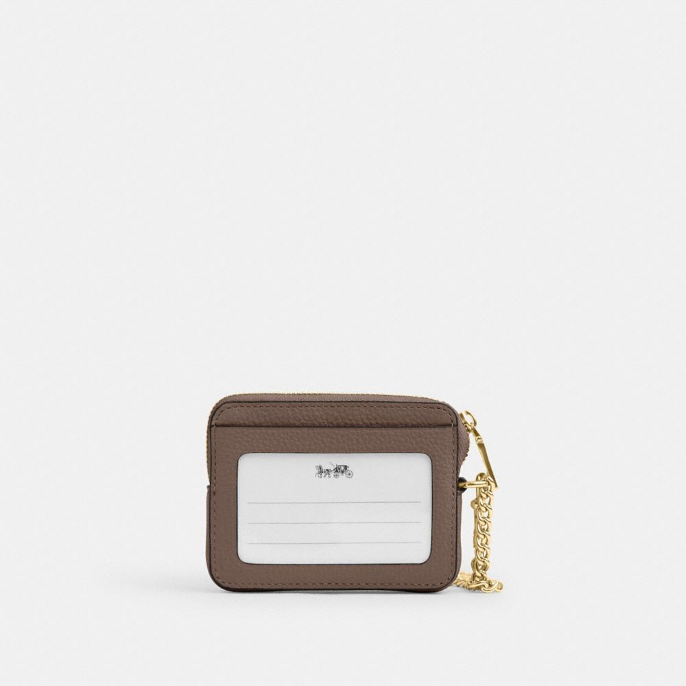【Coach Outlet】Zip Card Case  深石灰