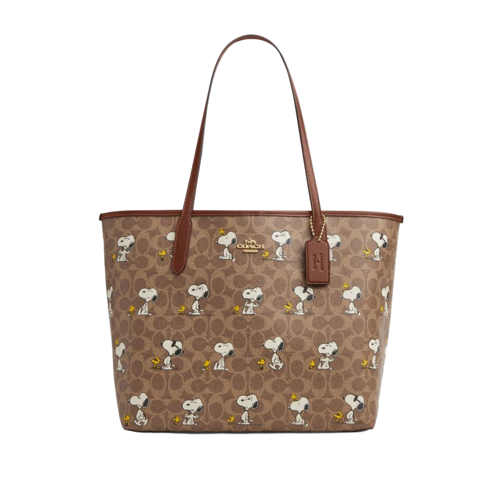 【Coach Outlet】Coach X Peanuts 托特包  咖