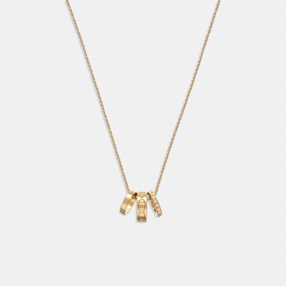 【Coach Outlet】Signature Rondell Necklace  金