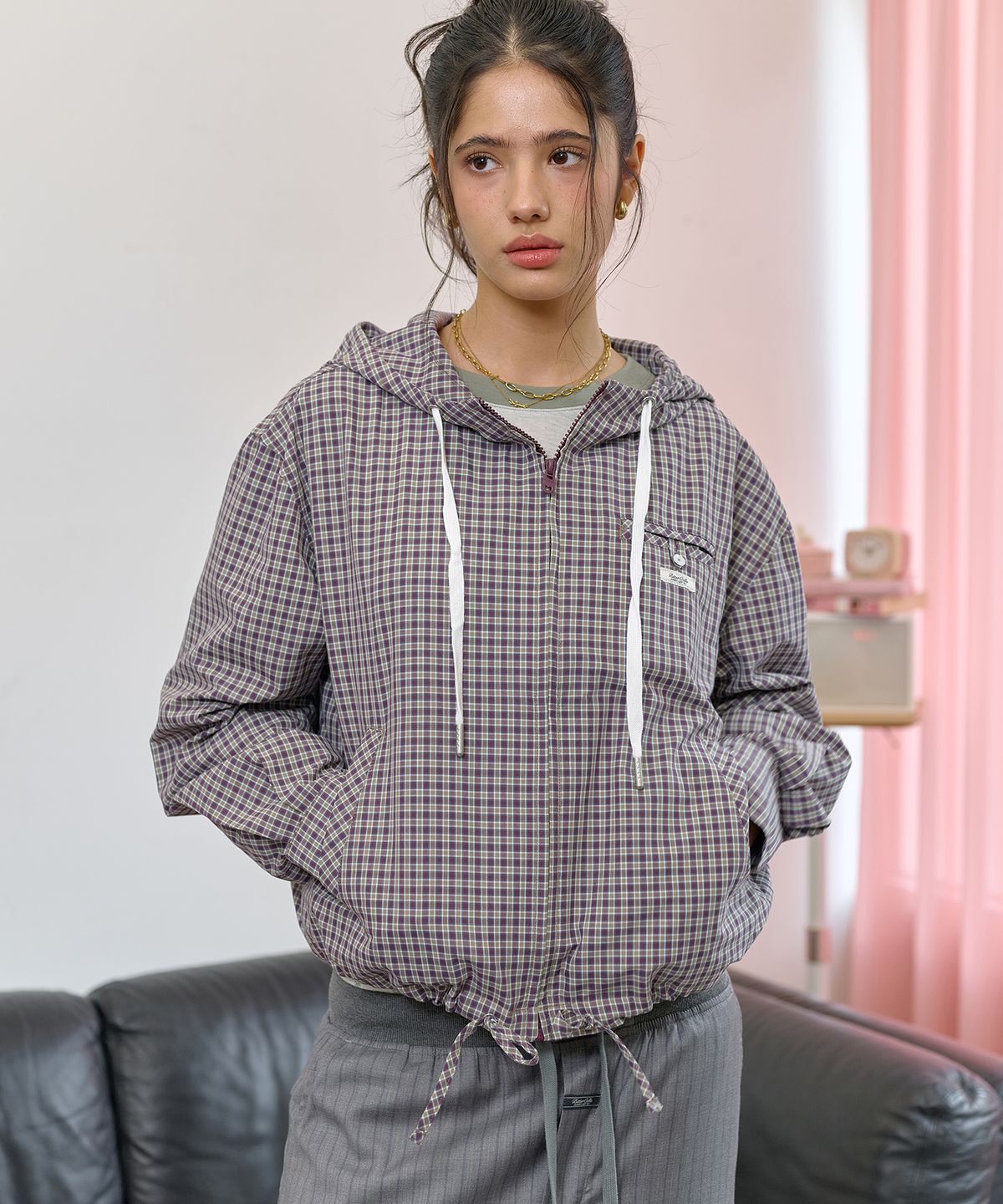 BITTER CELLS Hoodie Crop Shirt Jacket